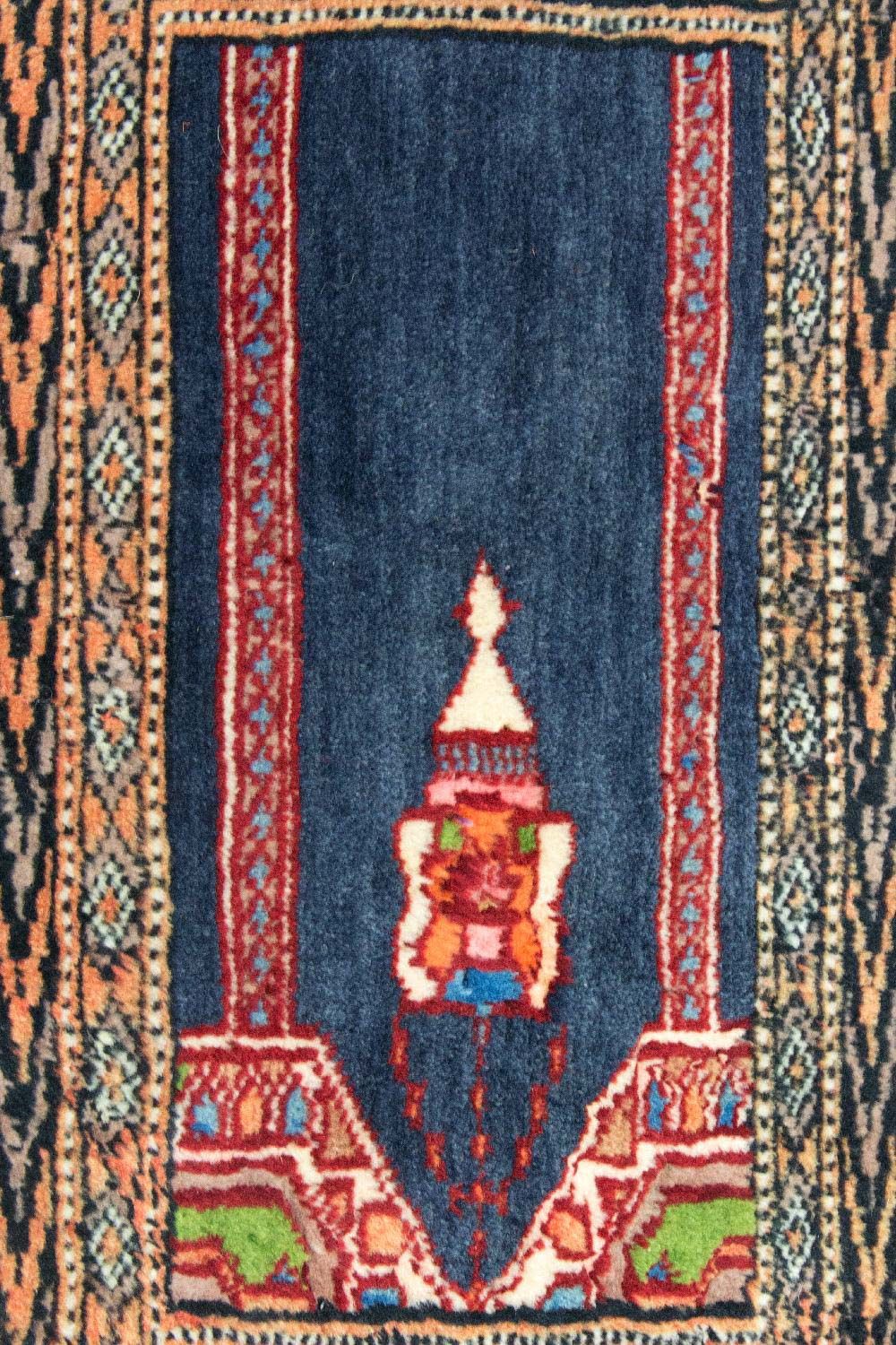 Tappeto afgano - Bukhara quadrato  - 47 x 44 cm - blu