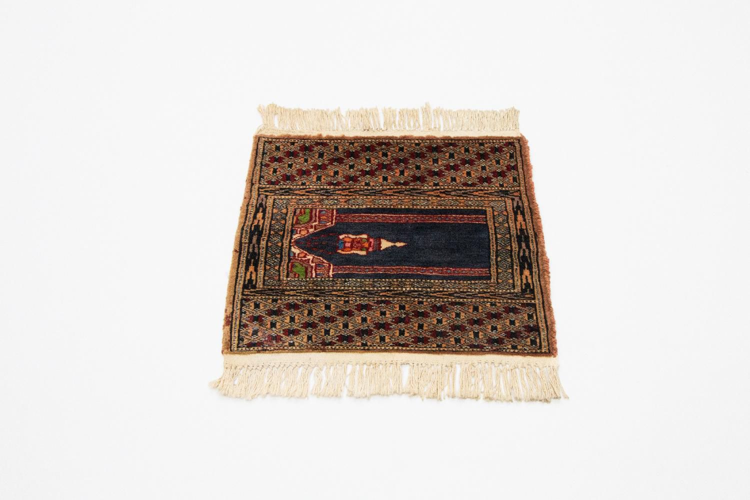 Tappeto afgano - Bukhara quadrato  - 47 x 44 cm - blu