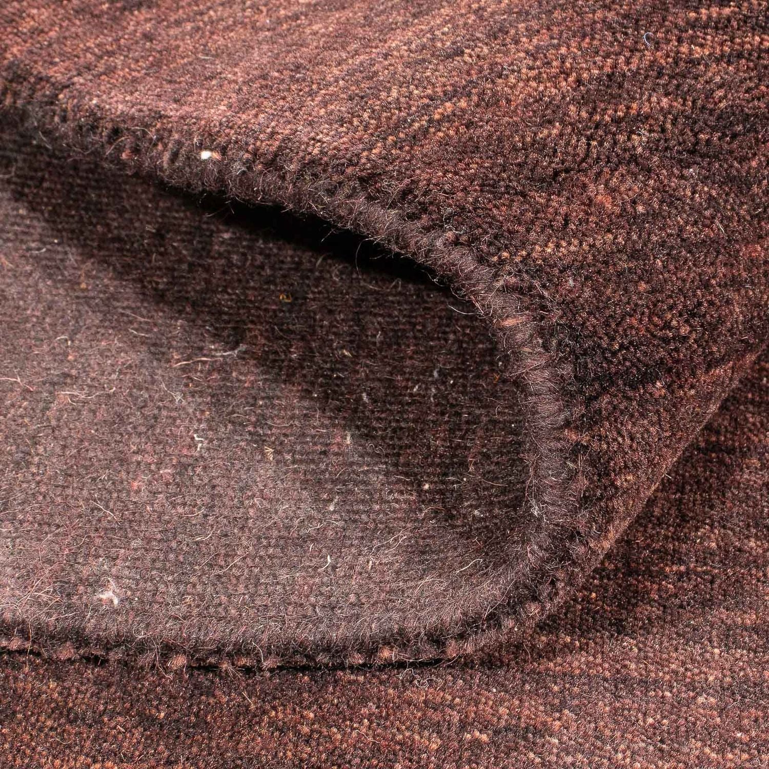 Tappeto Gabbeh - Loribaft Softy - 152 x 103 cm - marrone scuro