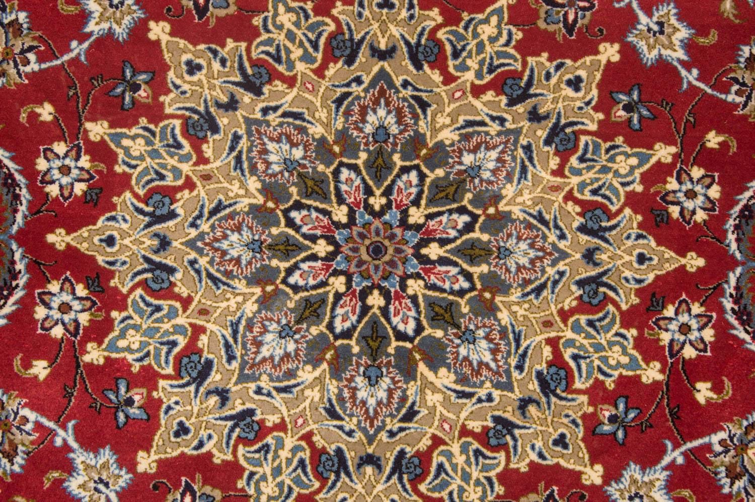 Tappeto Persero - Isfahan - Premio - 224 x 157 cm - rosso