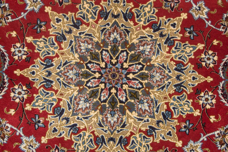 Tappeto Persero - Isfahan - Premio - 224 x 157 cm - rosso