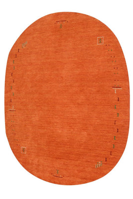 Tappeto Gabbeh - Indus rotondo  - 200 x 200 cm - arancione