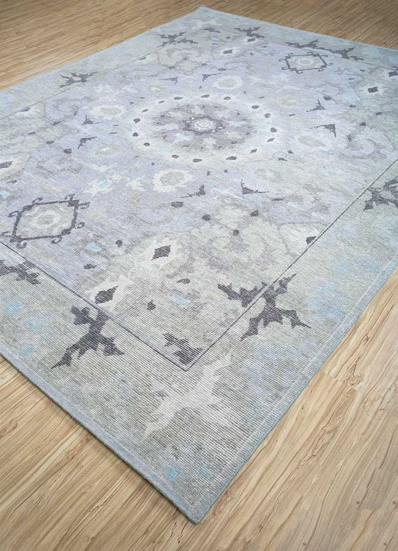 Tappeto di lana - 360 x 270 cm - argento