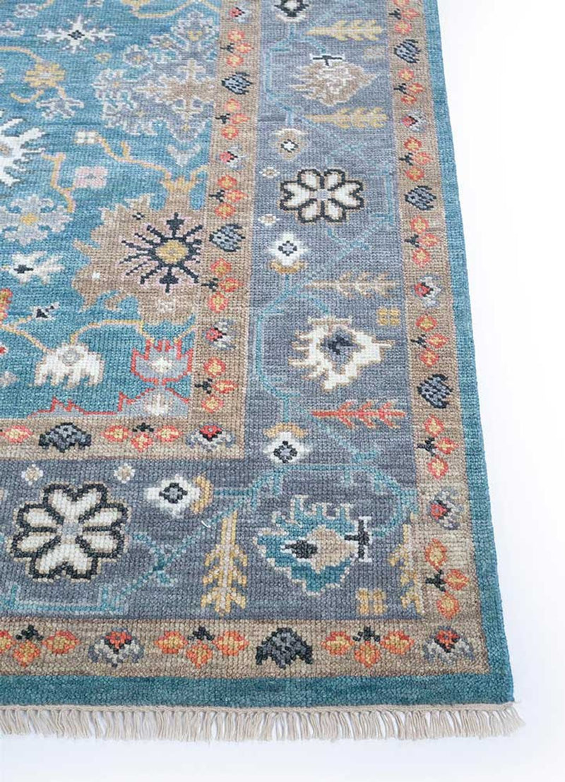 Tappeto di lana - 360 x 270 cm - turchese