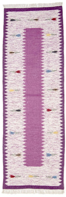 Tappeto corsia Tappeto Kelim - Tendenza - 250 x 80 cm - viola