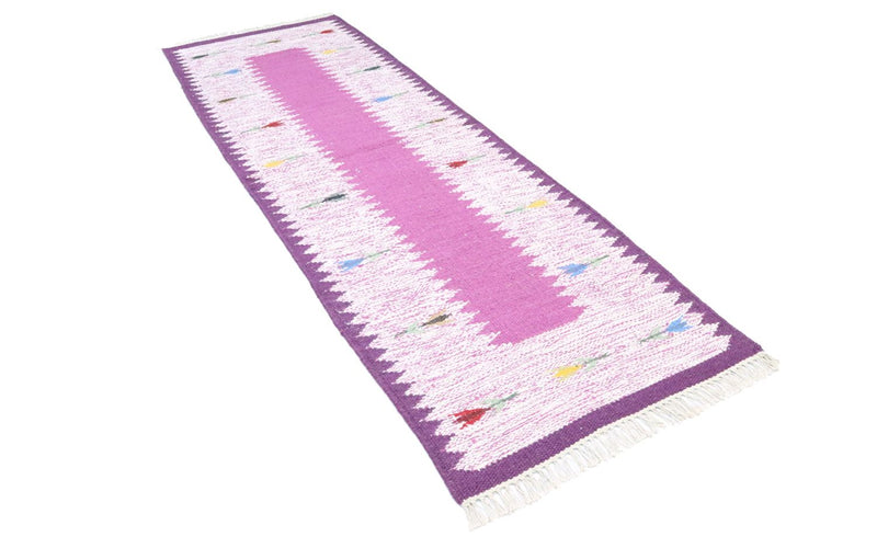 Tappeto corsia Tappeto Kelim - Tendenza - 250 x 80 cm - viola