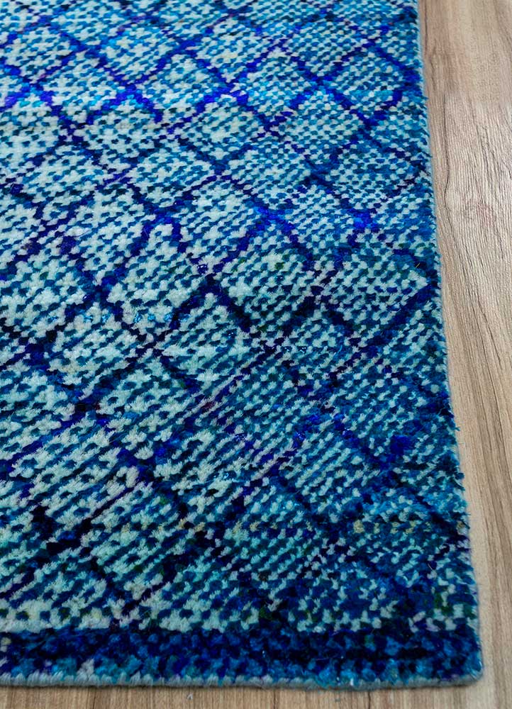 Tappeto di lana - 300 x 240 cm - blu chiaro
