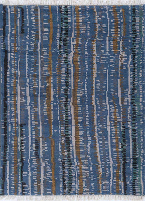 Tappeto di lana - 180 x 135 cm - blu