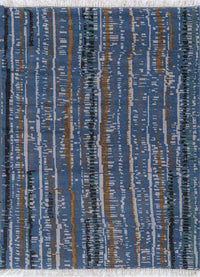 Tappeto di lana - 180 x 135 cm - blu