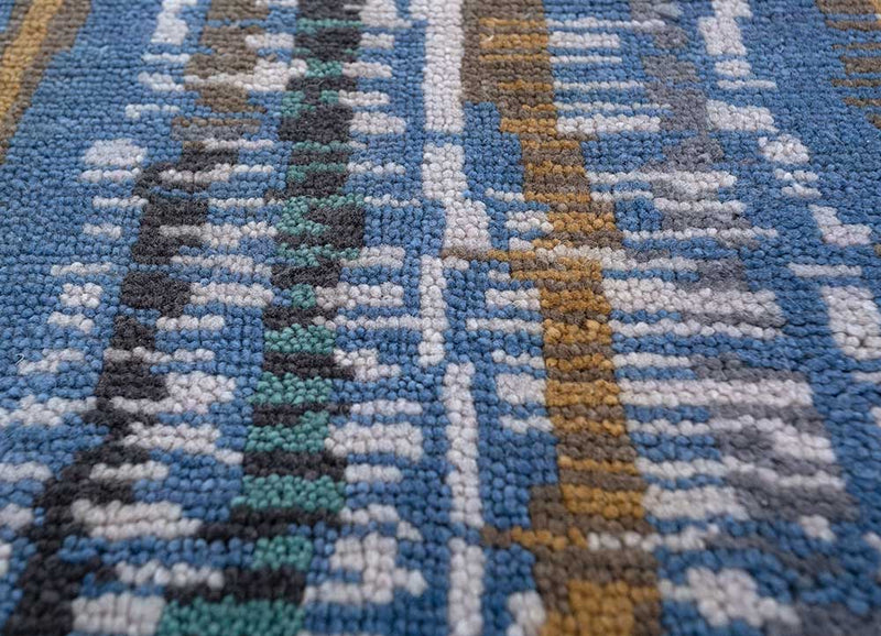 Tappeto di lana - 180 x 135 cm - blu