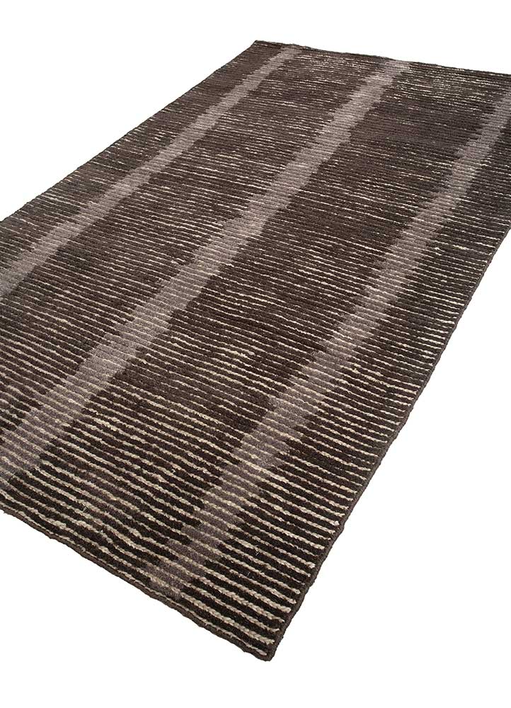 Tappeto di lana - 255 x 150 cm - marrone scuro