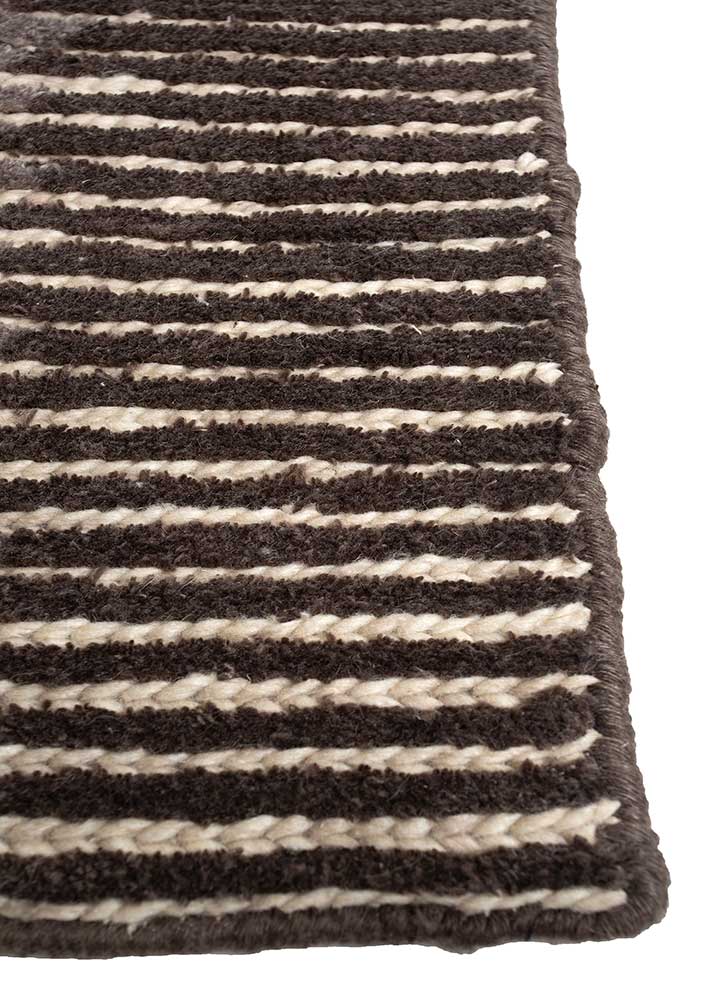Tappeto di lana - 255 x 150 cm - marrone scuro