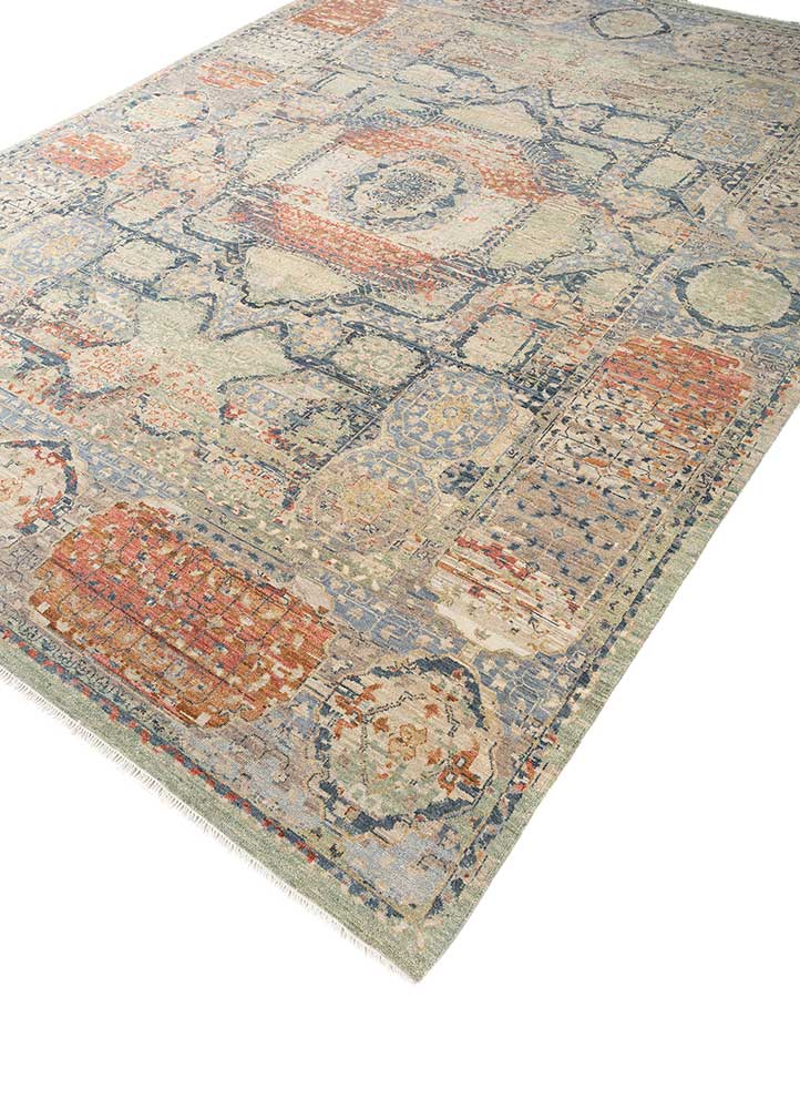 Tappeto di lana - 360 x 270 cm - verde