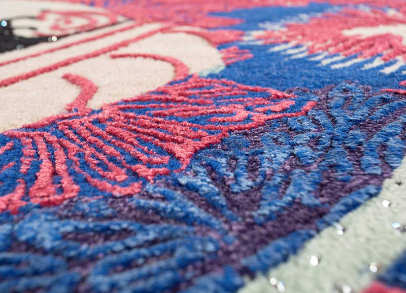 Tappeto di lana - 240 x 120 cm - blu