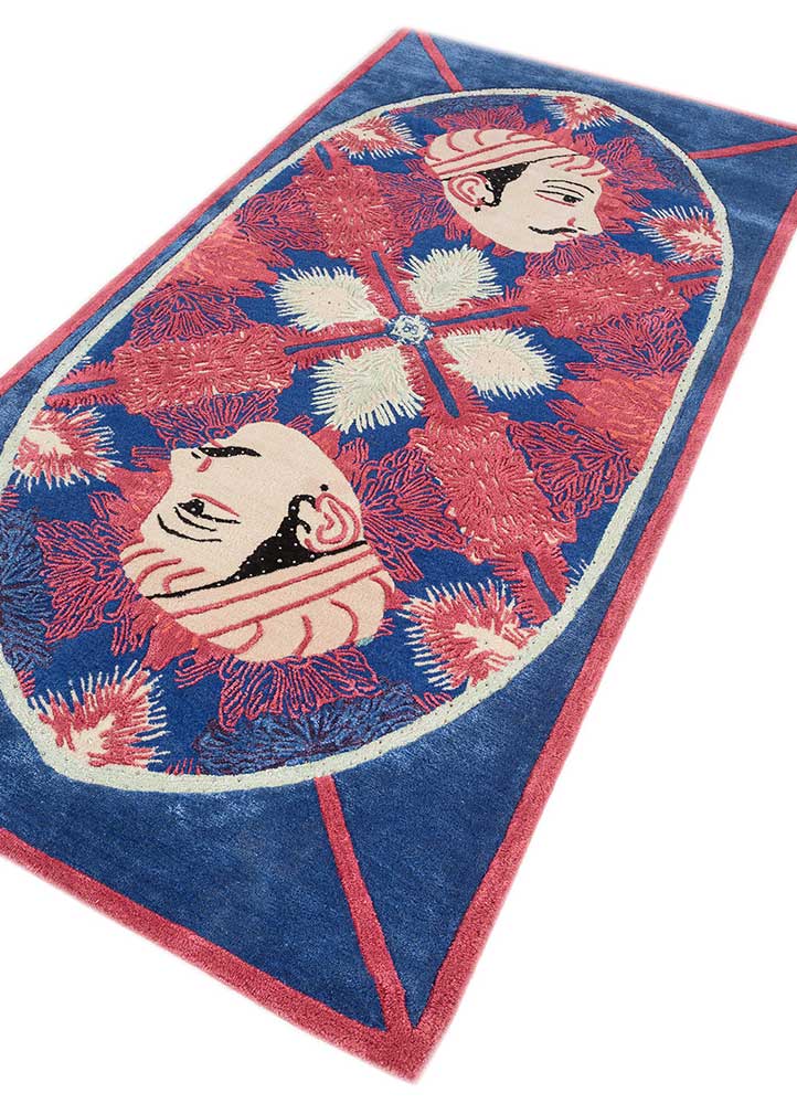 Tappeto di lana - 240 x 120 cm - blu