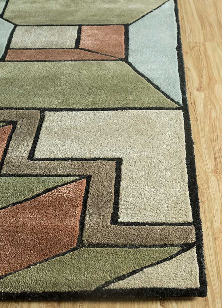 Tappeto di lana - 240 x 180 cm - verde