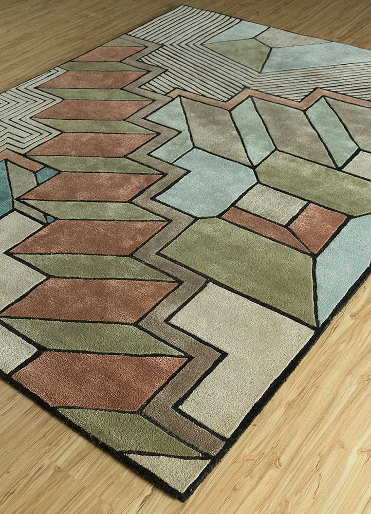 Tappeto di lana - 240 x 180 cm - verde
