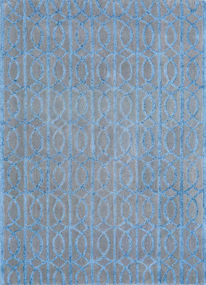 Tappeto di lana - 180 x 120 cm - blu mare