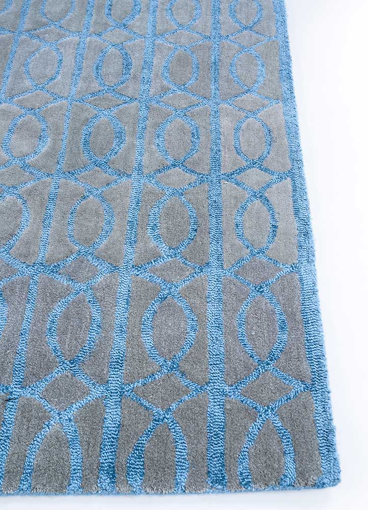 Tappeto di lana - 180 x 120 cm - blu mare