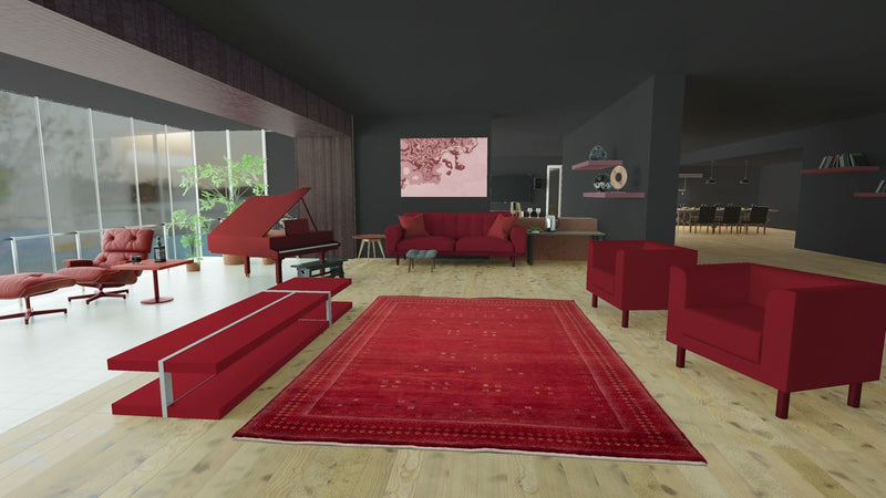 Tappeto Gabbeh - Loribaft Persero - 400 x 300 cm - rosso