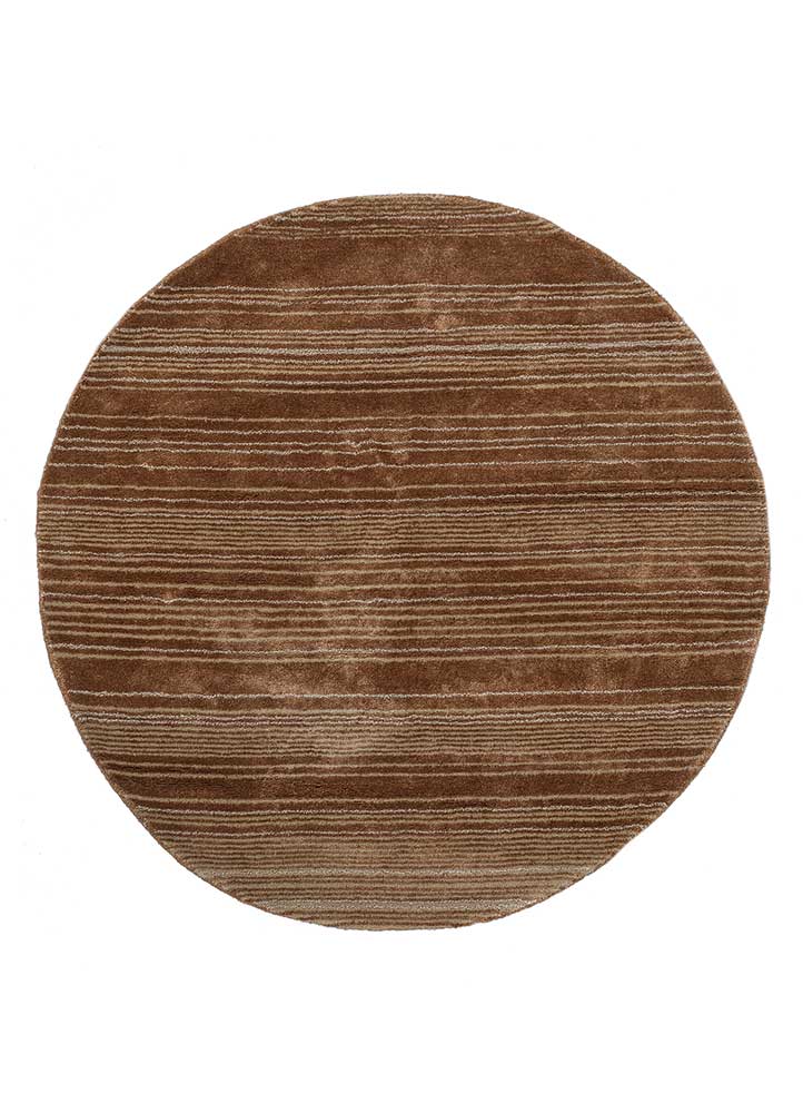 Tappeto di lana rotondo  - 120 x 120 cm - arancione