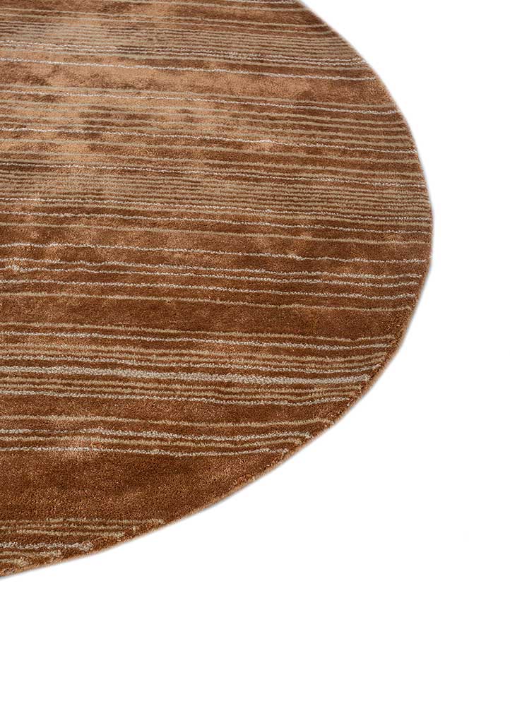 Tappeto di lana rotondo  - 120 x 120 cm - arancione