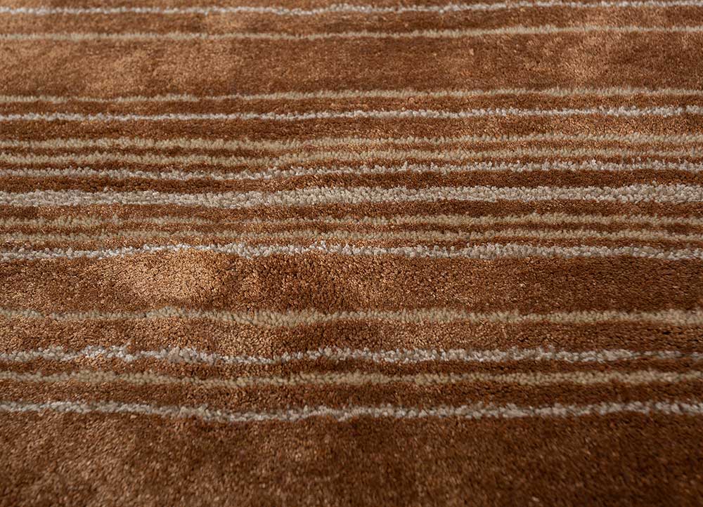 Tappeto di lana rotondo  - 120 x 120 cm - arancione