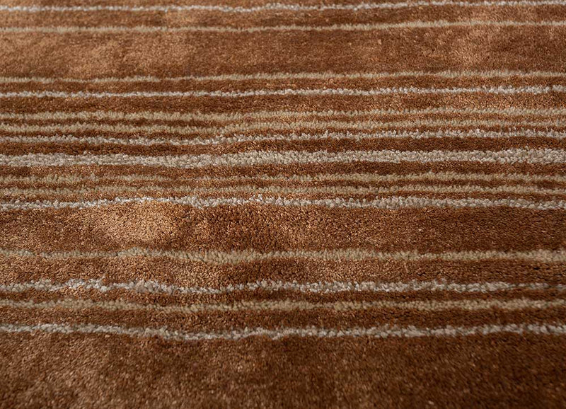 Tappeto di lana rotondo  - 120 x 120 cm - arancione