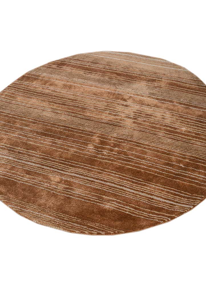 Tappeto di lana rotondo  - 120 x 120 cm - arancione