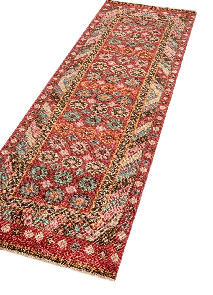 Tappeto corsia Tappeto di lana - 360 x 90 cm - arancione