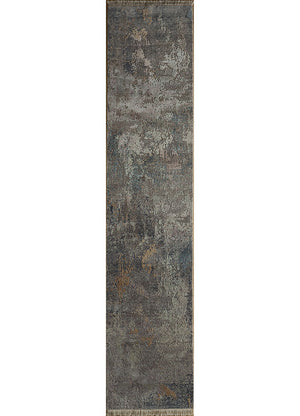 Tappeto corsia Tappeto di lana - 360 x 75 cm - grigio scuro