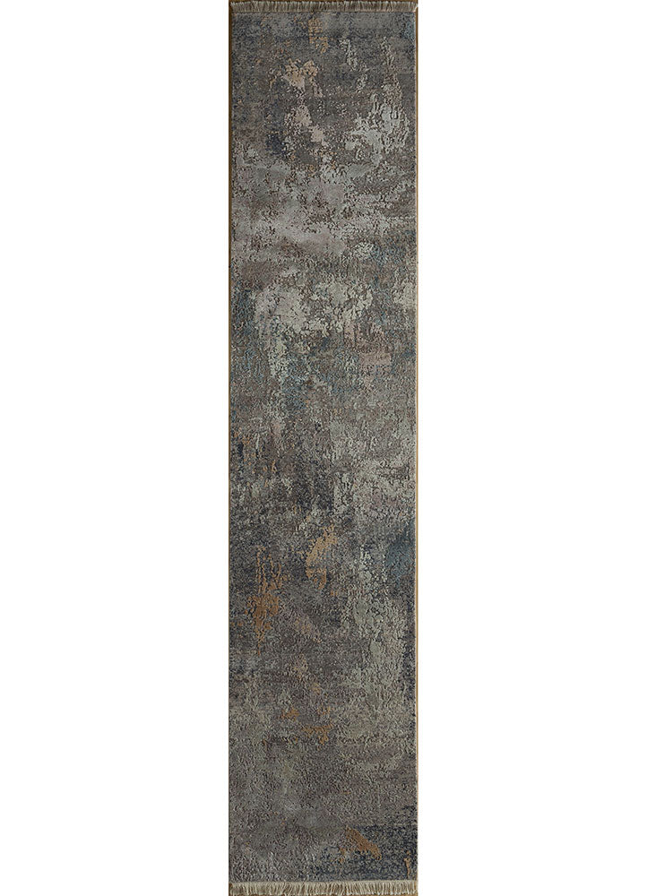 Tappeto corsia Tappeto di lana - 360 x 75 cm - grigio scuro