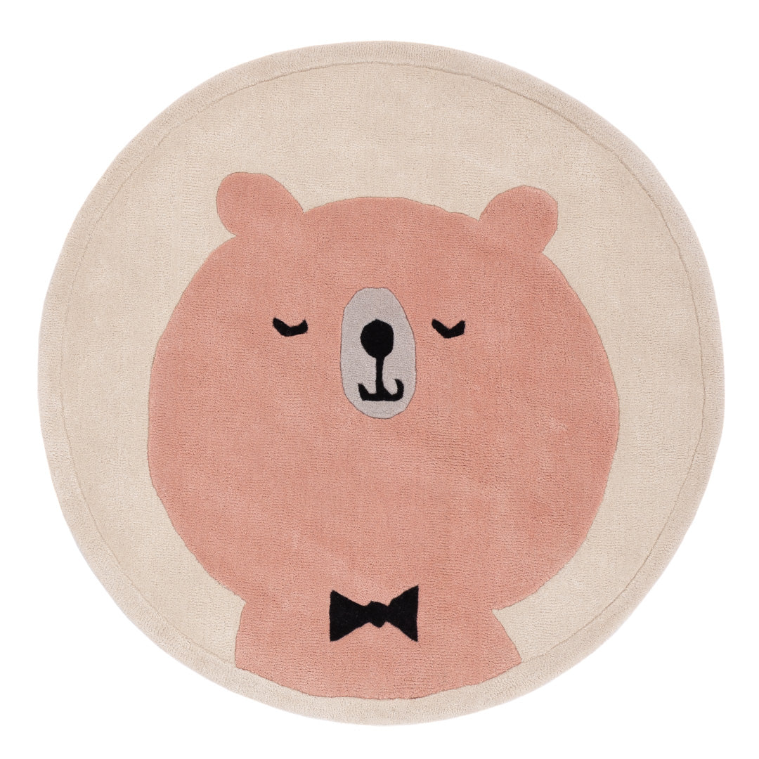 Orso Farfallino Tappeto per Bambini Rotondo