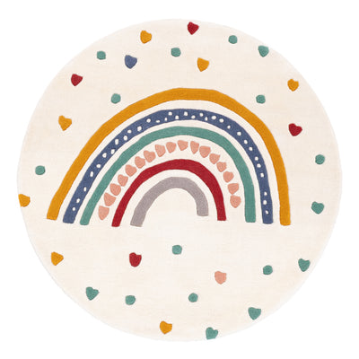 Arcobaleno Tappeto per Bambini Rotondo