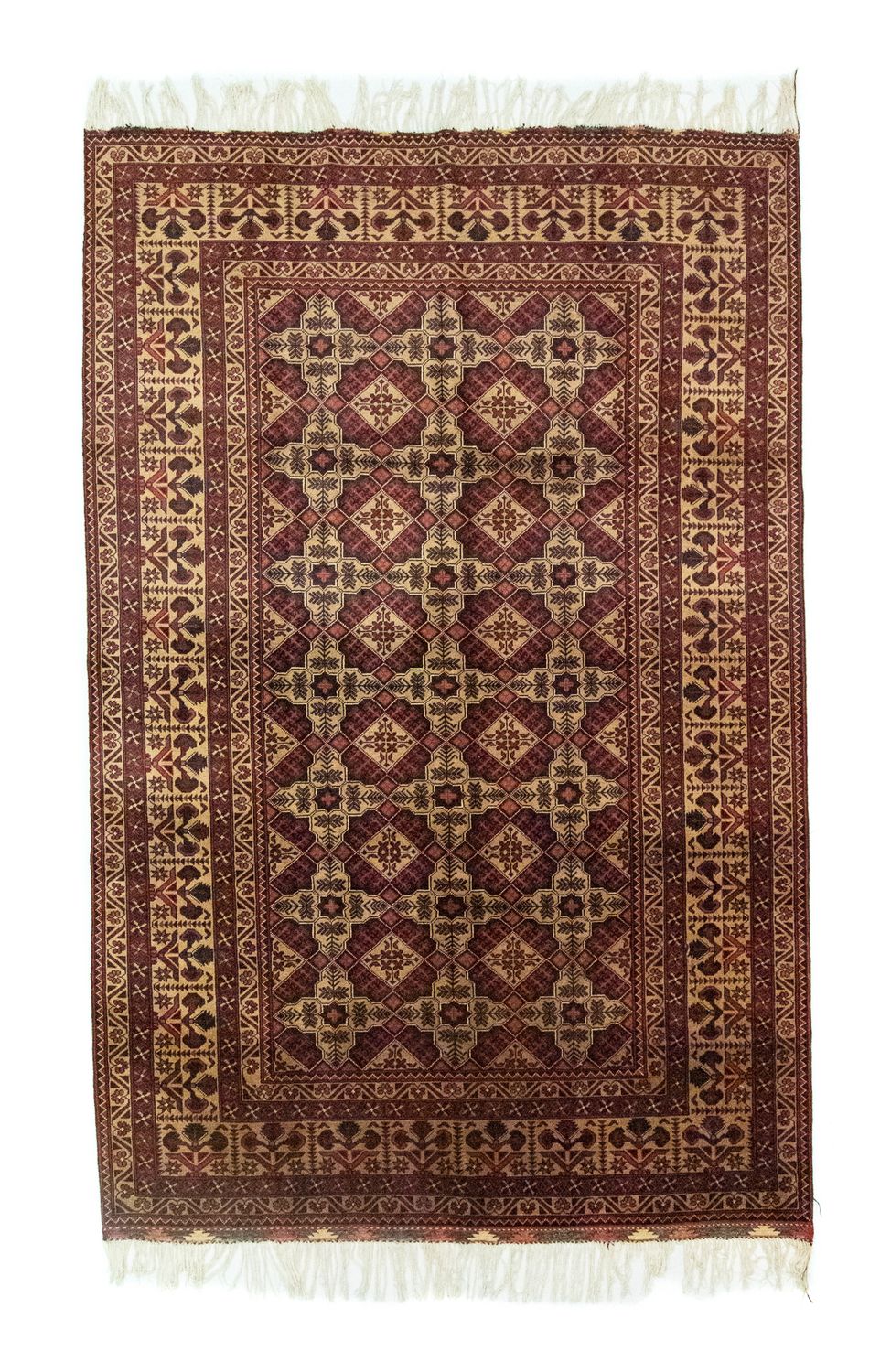 Tappeto afgano - 283 x 199 cm - marrone