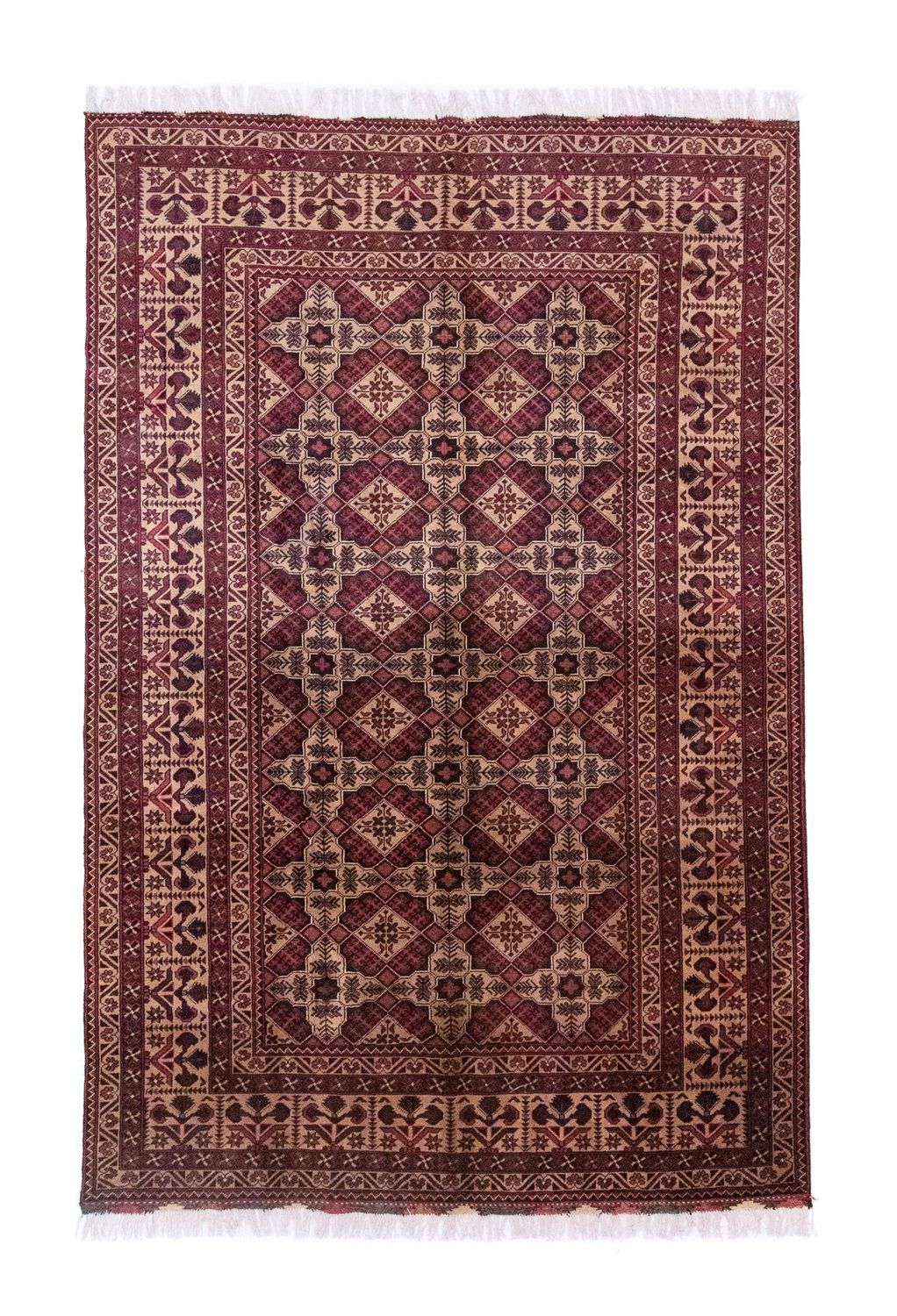Tappeto afgano - 283 x 201 cm - marrone