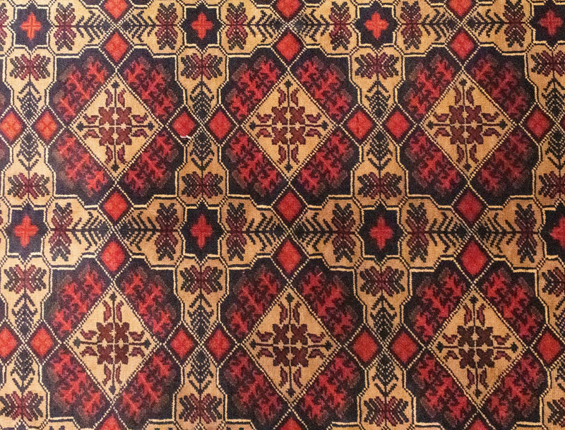 Tappeto afgano - 283 x 201 cm - marrone