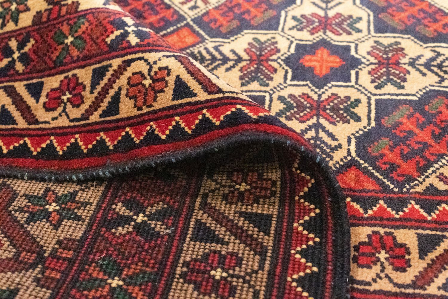 Tappeto afgano - 283 x 201 cm - marrone