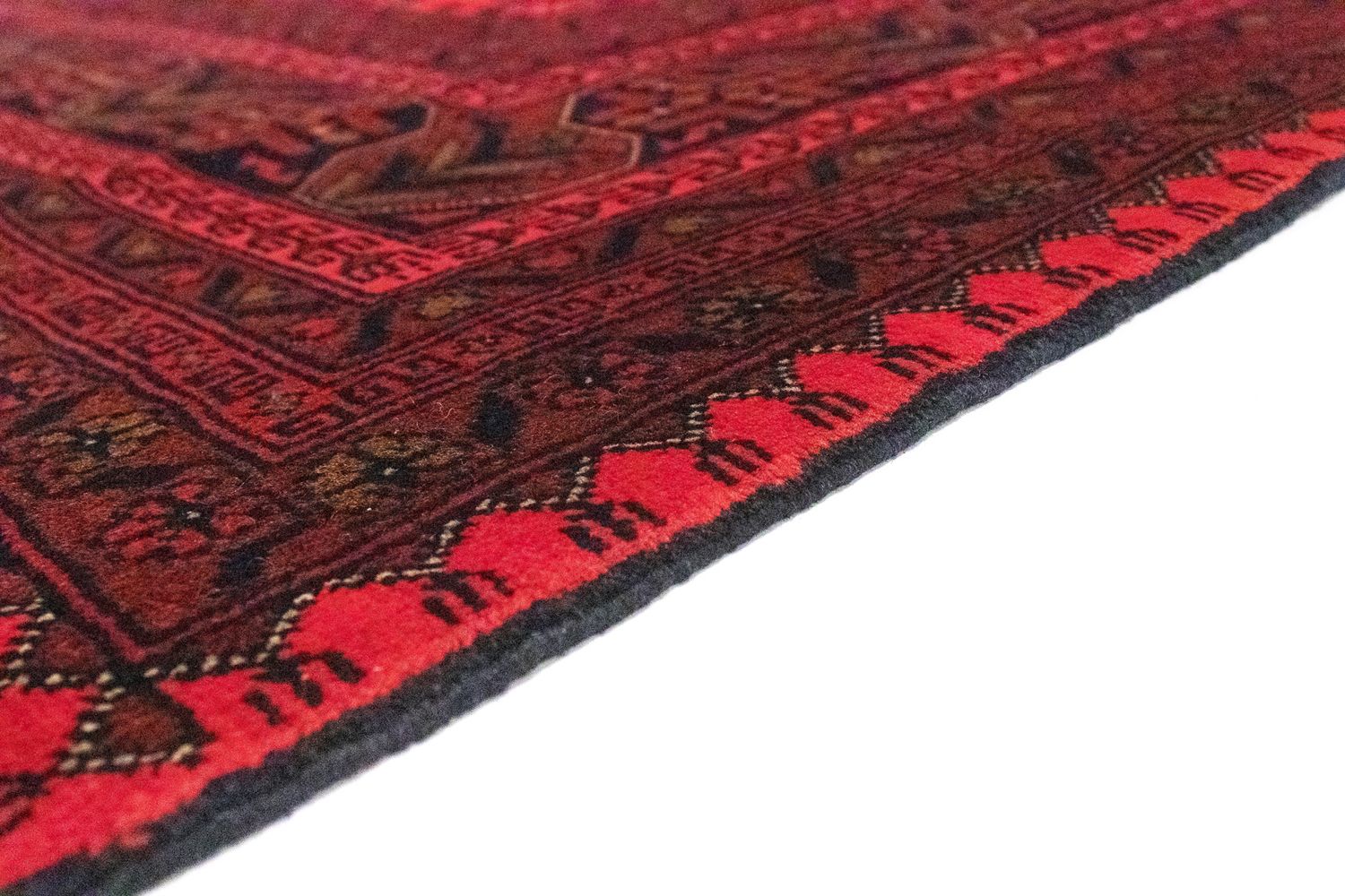 Tappeto afgano - Kunduz - 300 x 198 cm - rosso