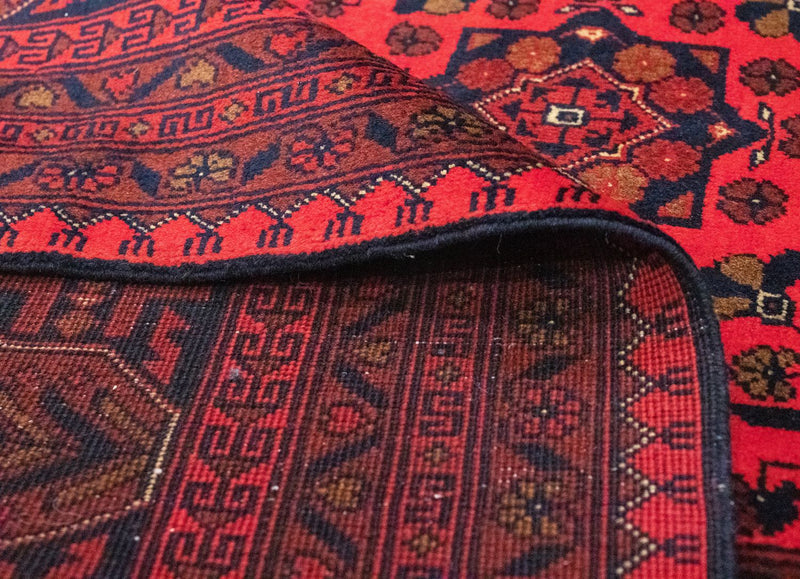 Tappeto afgano - Kunduz - 300 x 198 cm - rosso