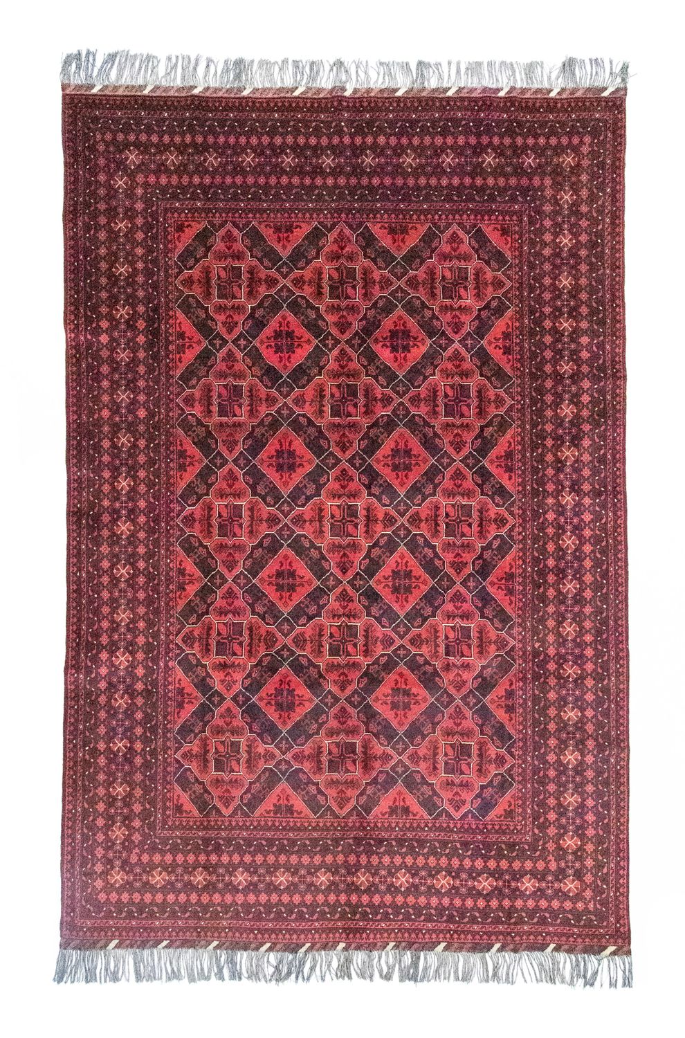 Tappeto afgano - Kunduz - 286 x 199 cm - rosso