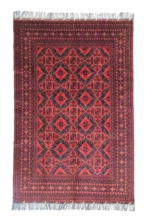 Tappeto afgano - Kunduz - 286 x 199 cm - rosso