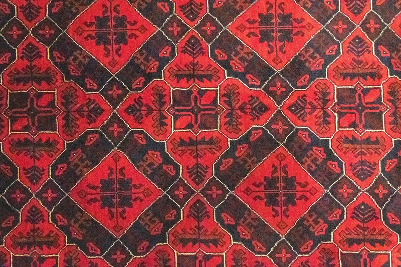 Tappeto afgano - Kunduz - 286 x 199 cm - rosso