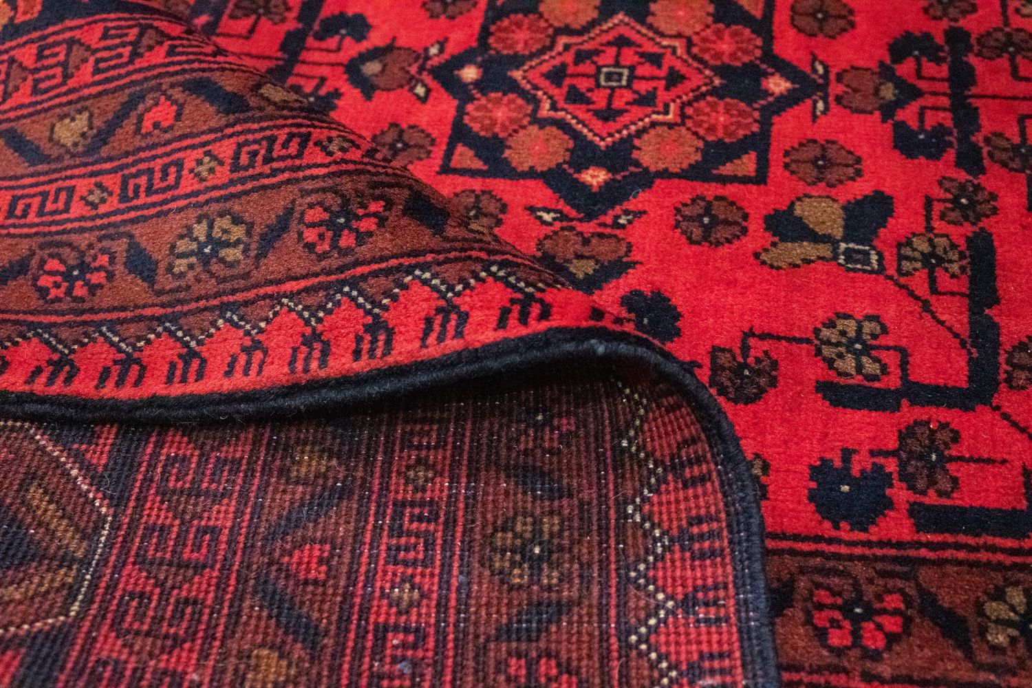 Tappeto afgano - Kunduz - 299 x 200 cm - rosso
