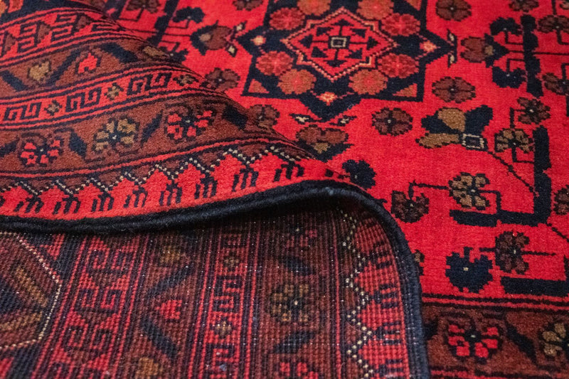 Tappeto afgano - Kunduz - 299 x 200 cm - rosso