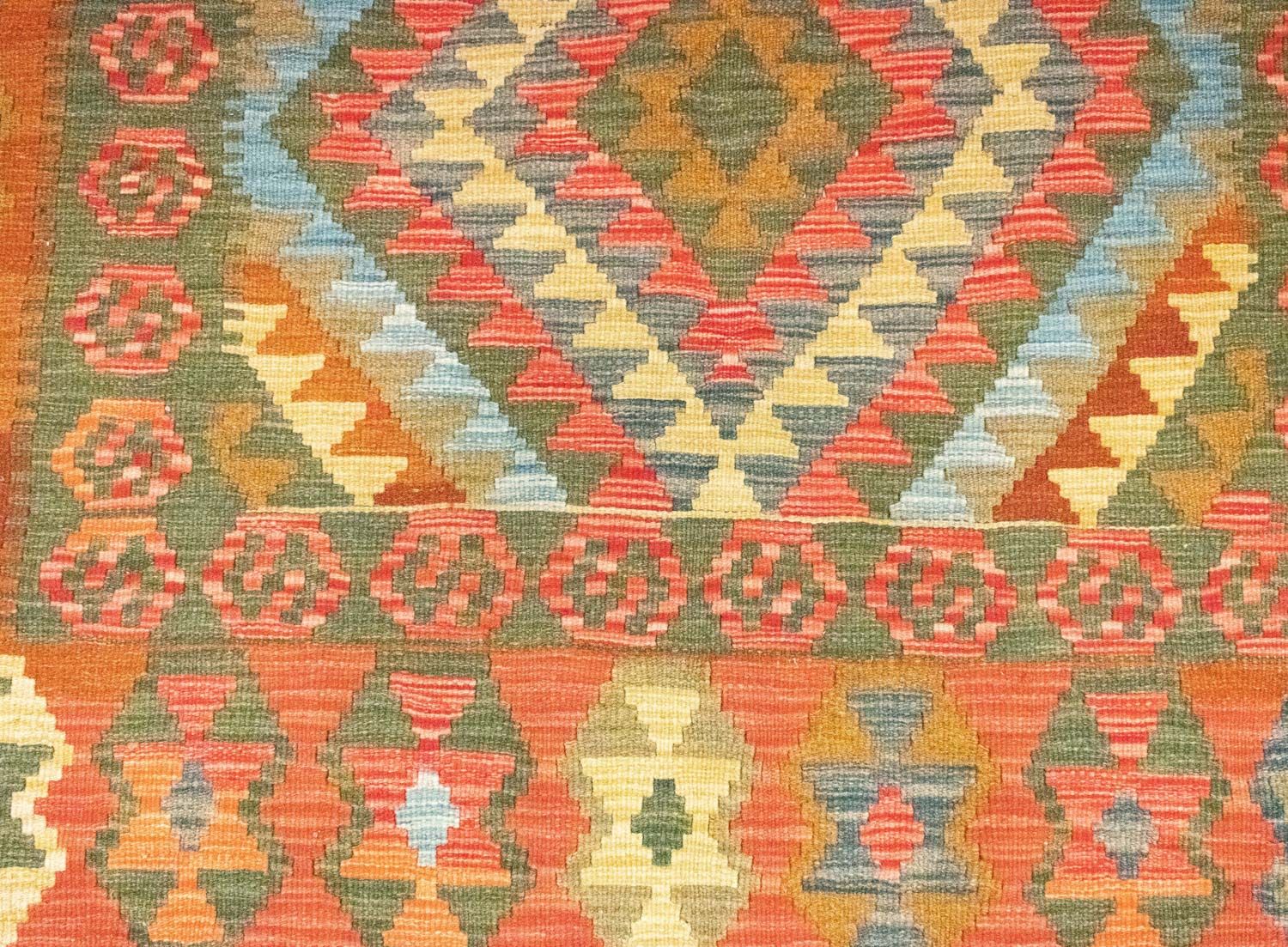 Tappeto Kelim - Orientale - 196 x 154 cm - arancione