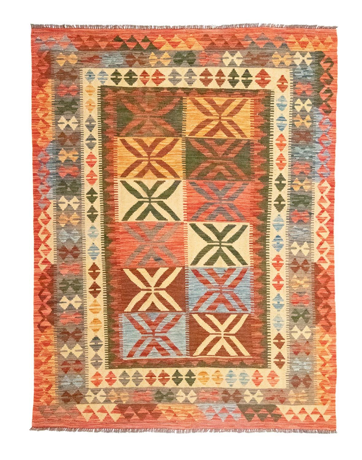 Tappeto Kelim - Orientale - 206 x 154 cm - arancione