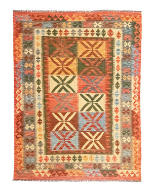 Tappeto Kelim - Orientale - 206 x 154 cm - arancione