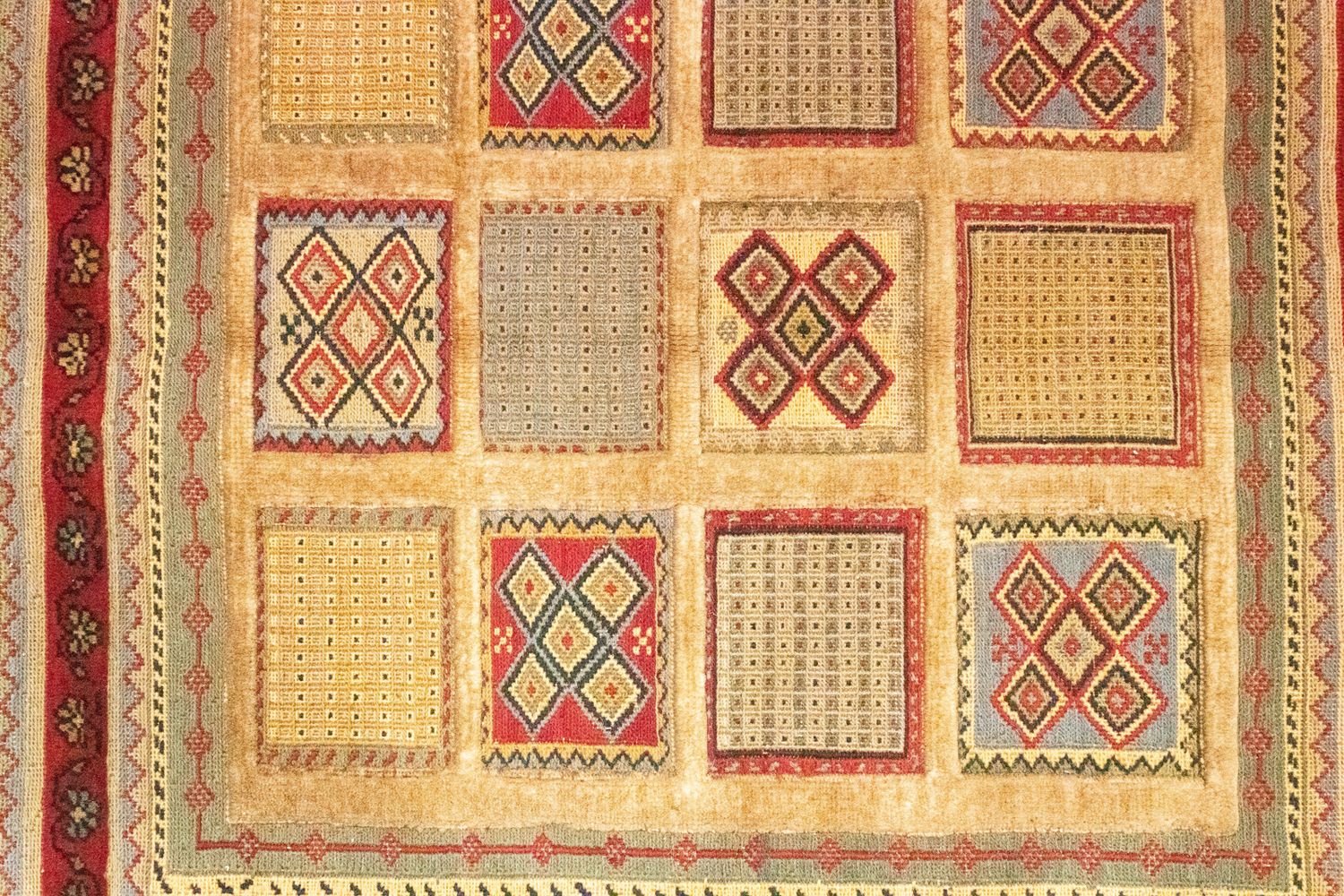 Tappeto Persero - Nomade quadrato  - 102 x 96 cm - rosso