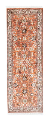 Tappeto corsia Tappeto di seta - Seta del Kashmir - 177 x 61 cm - arancione